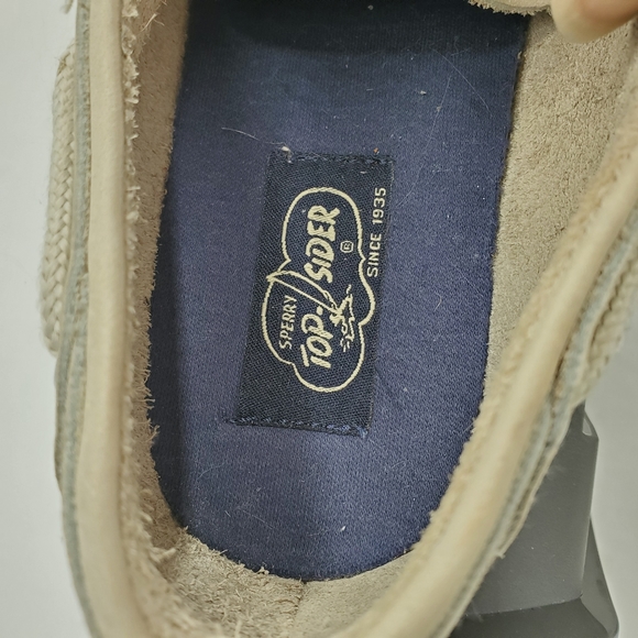 Sperry Top Sider Tan White Boat Shoes Mens sz 9M - Picture 8 of 8